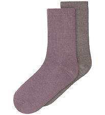 Name It Strømper - 2-pak - Uld/Bomuld - NkmWak - Satellite/Toads