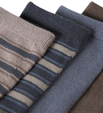 Name It Strømper - 4-pak - Uld/Bomuld - NkmWak - Folkstone Gray/