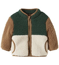 Name It Fleece Jas - NbmMacey - Teddy - Jungle Green