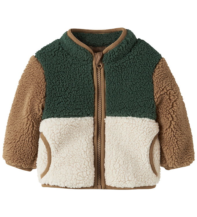 Name It Fleecejakke - NbmMacey - Teddy - Jungle Green