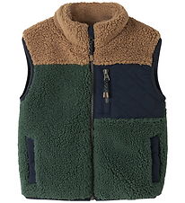 Name It Fleecevest - NmmMacey - Teddy - Jungle Green