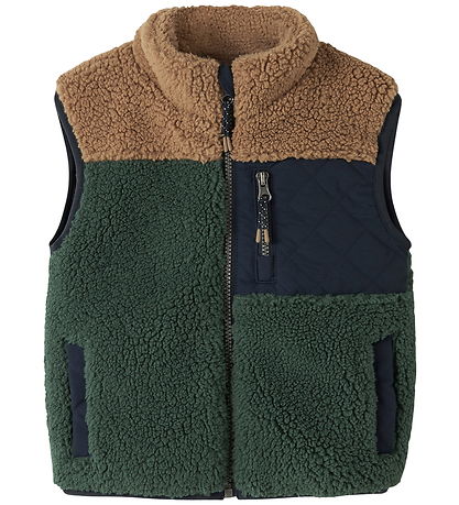 Name It Fleecevest - NmmMacey - Teddy - Jungle Green