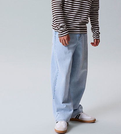 LMTD Jeans - Skate Loose - NlnBirm - Light Blue Bleached Denim