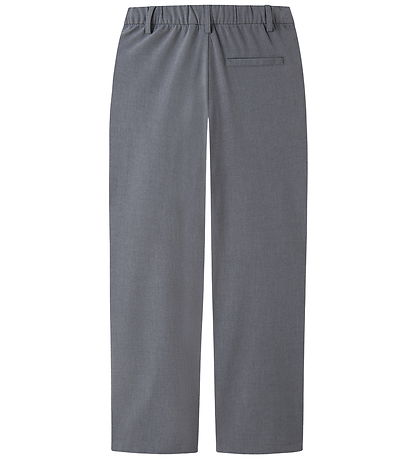 LMTD Bukser - NlmLuis - Loose - Grey Melange