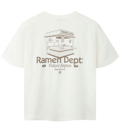 LMTD T-shirt - NlnRolls - White Alyssum/Chocolate Chip