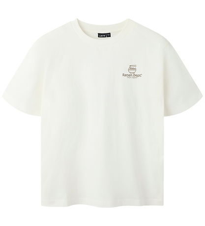 LMTD T-shirt - NlnRolls - White Alyssum/Chocolate Chip