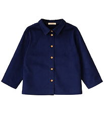 Fliink Skjorte - Fløjl - Dolly - Insignia Blue
