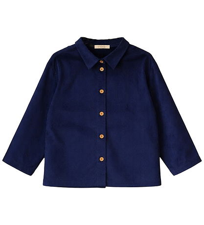 Fliink Skjorte - Fløjl - Dolly - Insignia Blue