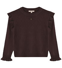 Fliink Bluse - Strik/Hulmønster - Fame - Coffee Bean