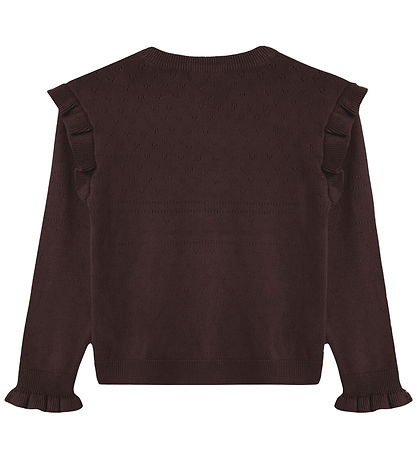 Fliink Bluse - Strik/Hulmønster - Fame - Coffee Bean