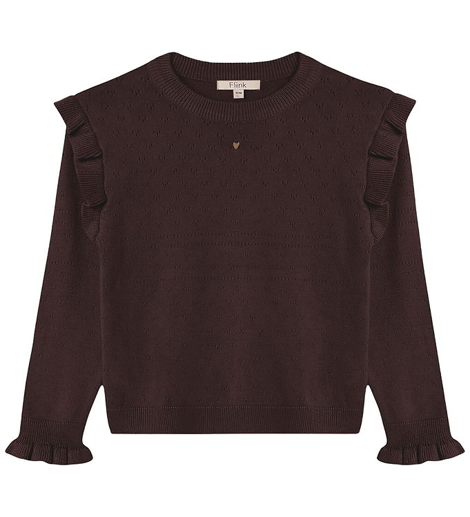 Fliink Bluse - Strik/Hulmønster - Fame - Coffee Bean