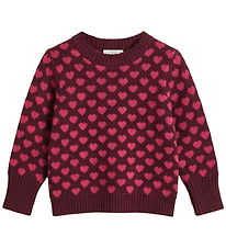 Fliink Bluse - Strik - Janie - Burgundy/Red Bud