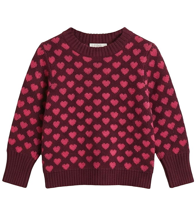 Fliink Bluse - Strik - Janie - Burgundy/Red Bud