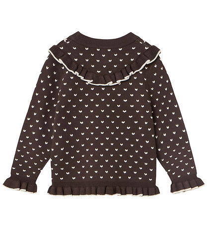 Fliink Bluse - Strik - Fame Contrast - Coffee Bean/Sandshell