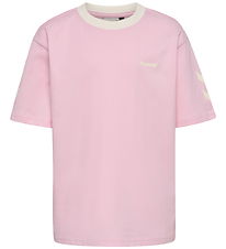 Hummel T-shirt - hmlJR Loose Chevron - Roseate Spoonbill