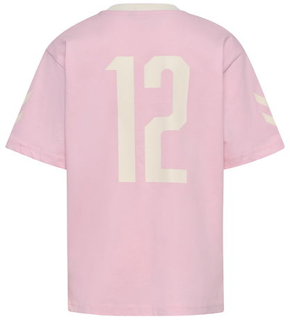 Hummel T-shirt - hmlJR Loose Chevron - Roseate Spoonbill