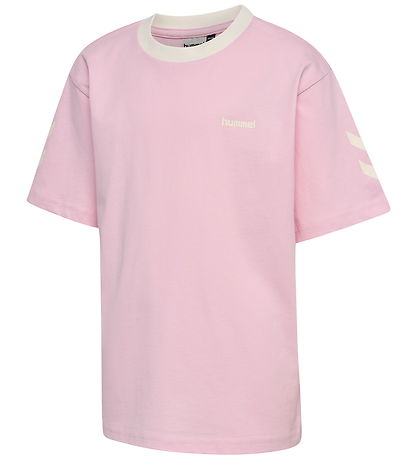 Hummel T-shirt - hmlJR Loose Chevron - Roseate Spoonbill