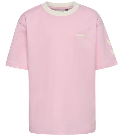 Hummel T-shirt - hmlJR Loose Chevron - Roseate Spoonbill