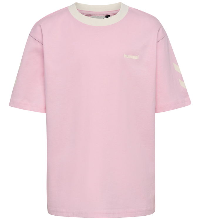 Hummel T-shirt - hmlJR Loose Chevron - Roseate Spoonbill