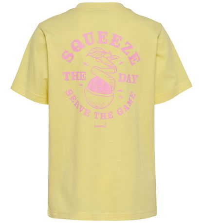 Hummel T-shirt - hmlJR REG Graphic - Mellow Yellow