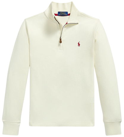 Polo Ralph Lauren Bluse m. Lynlås - Clubhouse Cream