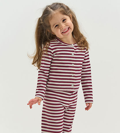 The New Siblings Cardigan - TnstFro - Rib - Gardenia Striped