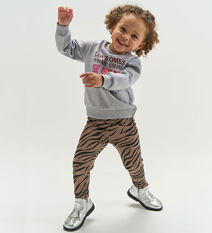 The New Siblings Leggings -  TnstVerde - Taupe Grey AOP