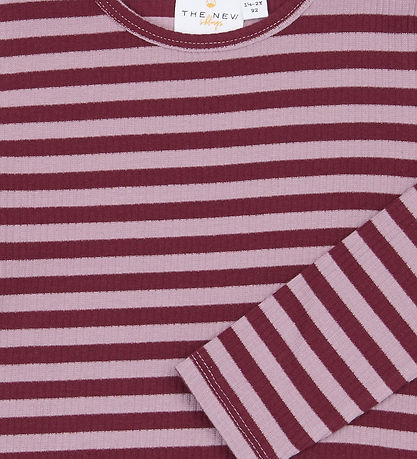The New Siblings Bluse - TnstFro - Rib -  Elderberry Striped