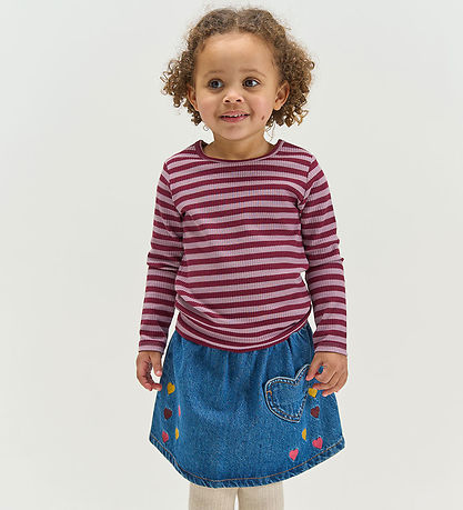 The New Siblings Bluse - TnstFro - Rib -  Elderberry Striped