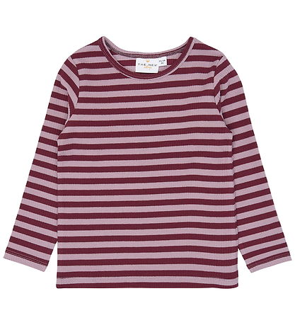 The New Siblings Bluse - TnstFro - Rib -  Elderberry Striped