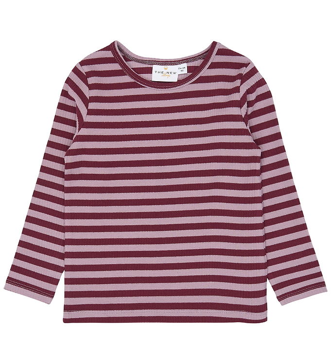 The New Siblings Bluse - TnstFro - Rib - Elderberry Striped