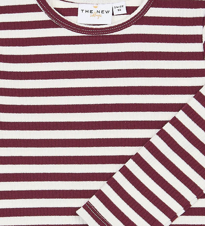 The New Siblings Bluse - TnstFro - Rib - Gardenia Striped