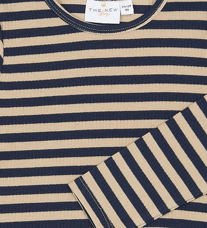 The New Siblings Bluse - TnstFro - Rib - Navy Blazer Striped