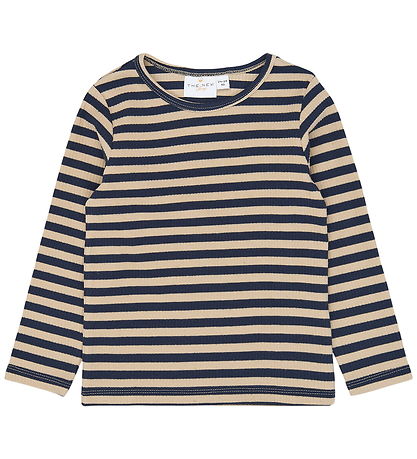 The New Siblings Bluse - TnstFro - Rib - Navy Blazer Striped
