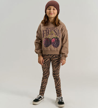 The New Leggings - TnVebra - Taupe Gray AOP