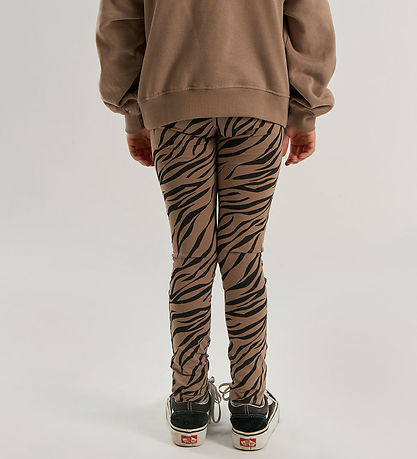 The New Leggings - TnVebra - Taupe Gray AOP