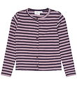 The New Cardigan - TnMoore - Rib -  Sweet Grape Striped