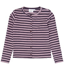 The New Cardigan - TnMoore - Rib -  Sweet Grape Striped