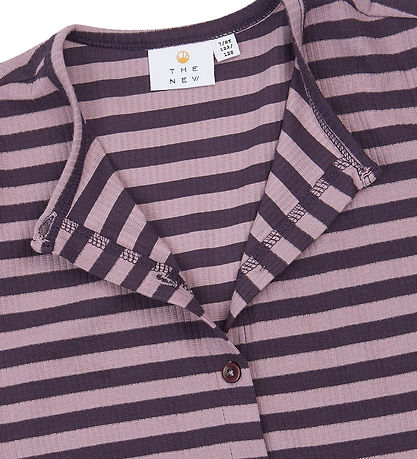 The New Cardigan - TnMoore - Rib -  Sweet Grape Striped