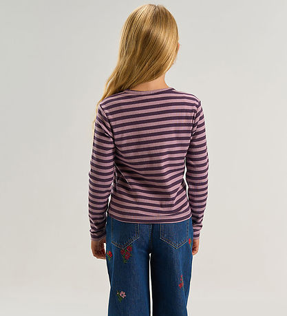 The New Cardigan - TnMoore - Rib -  Sweet Grape Striped
