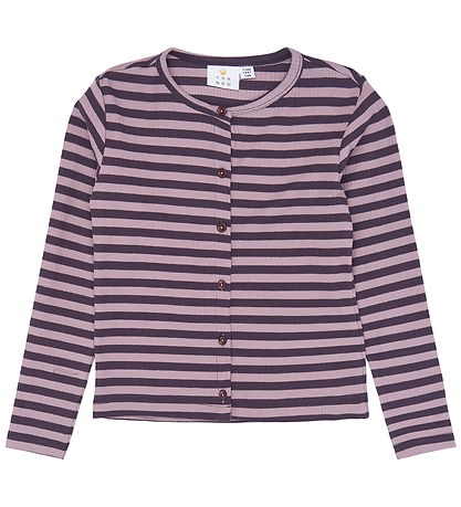 The New Cardigan - TnMoore - Rib -  Sweet Grape Striped
