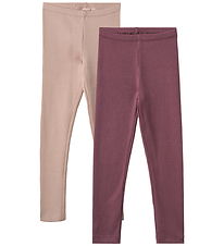 Wheat Leggings - Rib - 2-pak - Jules - Eggplant