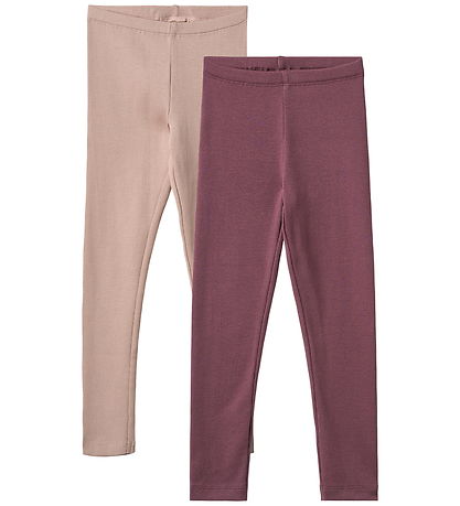 Wheat Leggings - Rib - 2-pak - Jules - Eggplant