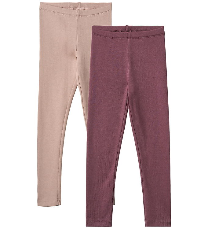 Wheat Leggings - Rib - 2-pak - Jules - Eggplant