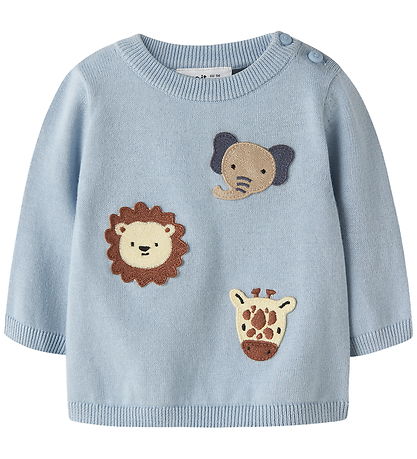 Name It Bluse - Strik - NbmHaps - Blue Fog