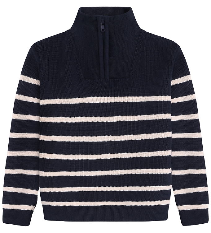 En Fant Bluse - Strik - Parisian Night m. Striber