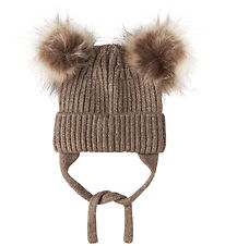 Name It Sæt - Hue/Luffer - Strik - NbnMora - Walnut