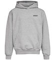 Hound Hættetrøje - Grey Melange m. Print