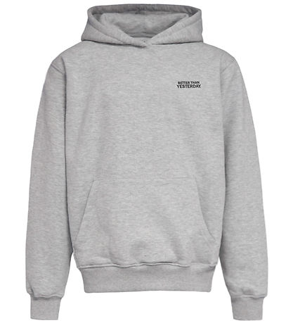 Hound Hættetrøje - Grey Melange m. Print