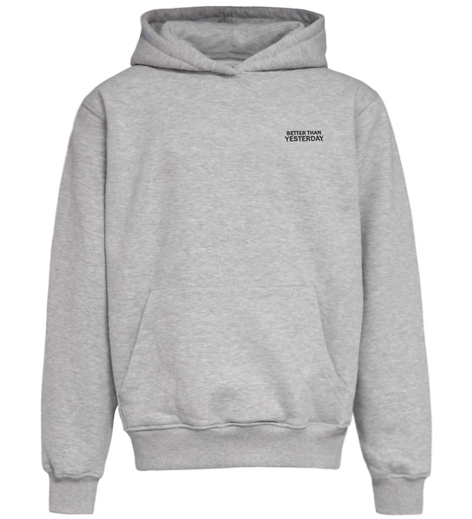 Hound Hættetrøje - Grey Melange m. Print